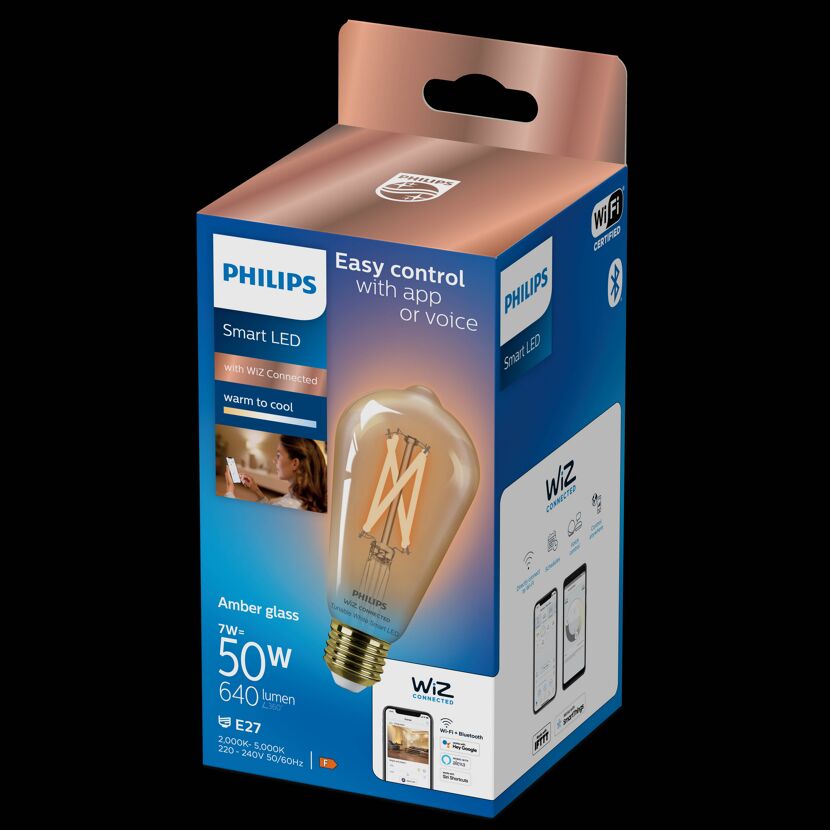 LED-Filament-Lampe 'SmartLED' 640 lm E27 Edison amber