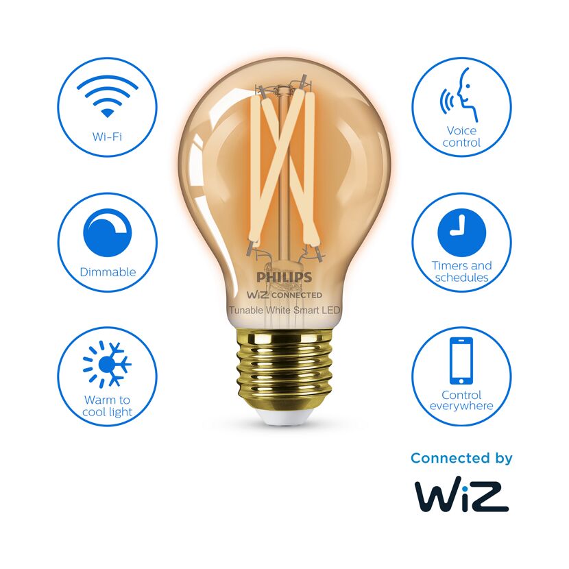 Philips, Smarte LED-Lampe, E27, A60, dimmbar