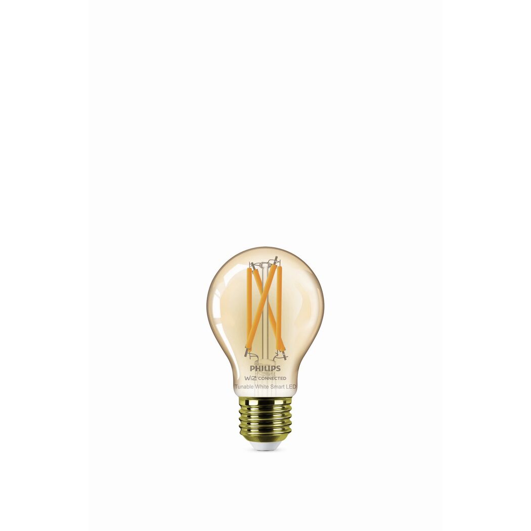 Goldenes Philips WiZ SmartLED Leuchtmittel E27.