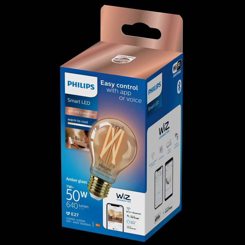 LED-Filament-Lampe 'SmartLED' 640 lm E27 Glühlampe amber