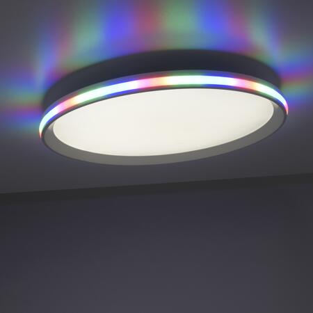 3. Bild von LED-Deckenleuchte 'Galactica' stahlfarben 30 W Ø 45 cm