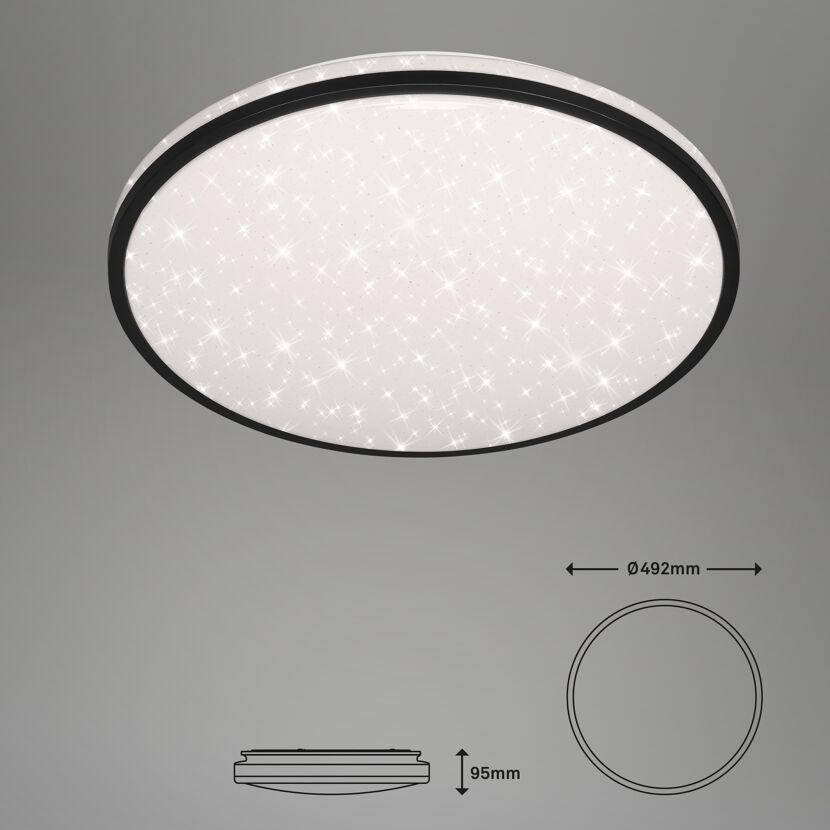 LED-Deckenleuchte 'Skizo' schwarz/weiß 4400 lm Ø 49,2 cm