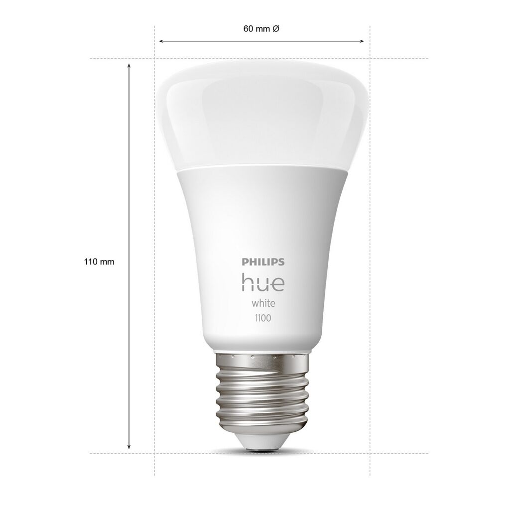 Starter-Set 'Hue White' E27 inkl. 3 x LED-Lampe E27 9,5 W, Dimmschalter