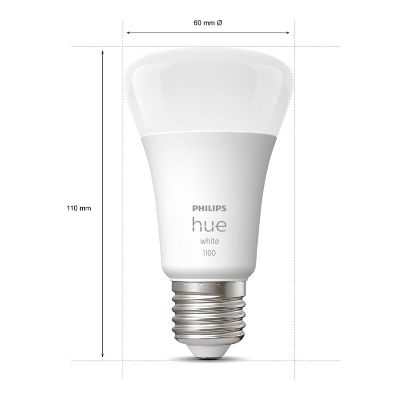 Starter-Set 'Hue White' E27 inkl. 3 x LED-Lampe E27 9,5 W, Dimmschalter