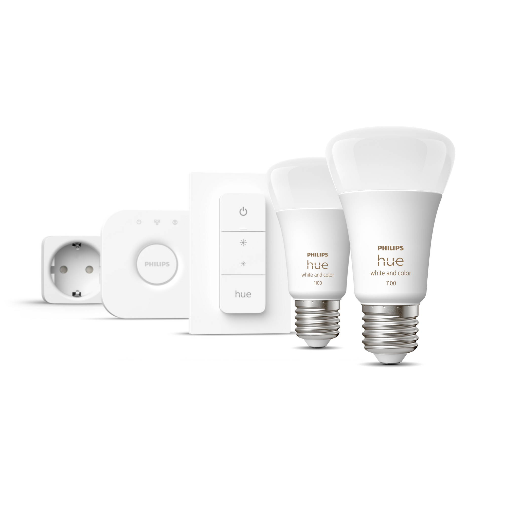 LED-Lampe Starter-Set 'Hue White & Color Ambiance' inkl. 2 x E27 9 W, Dimmerschalter, Smart Plug + product picture