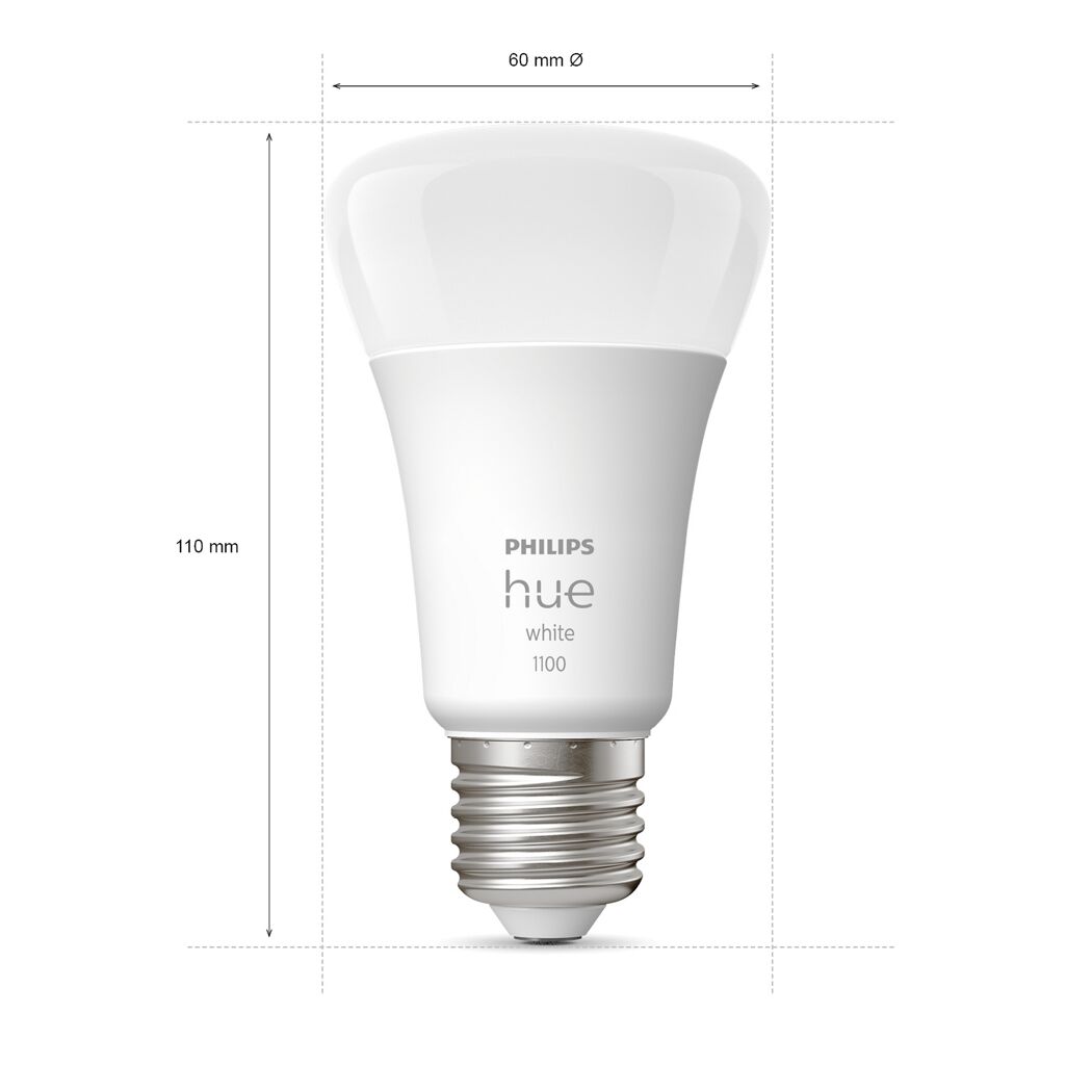 LED-Leuchtmittel 'Hue White' dimmbar matt E27 9,5 W 1100 lm warmweiß