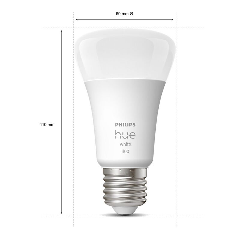LED-Lampe 'Hue White' E27 9,5 W, 2er-Pack