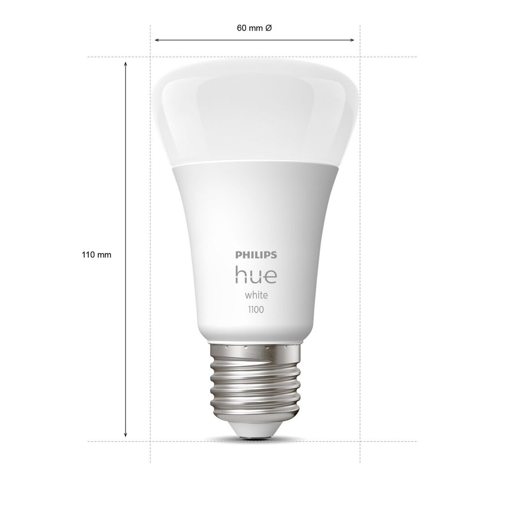LED-Leuchtmittelset 'Hue White' dimmbar matt E27 9,5 W 1100 lm warmweiß 2 Stück