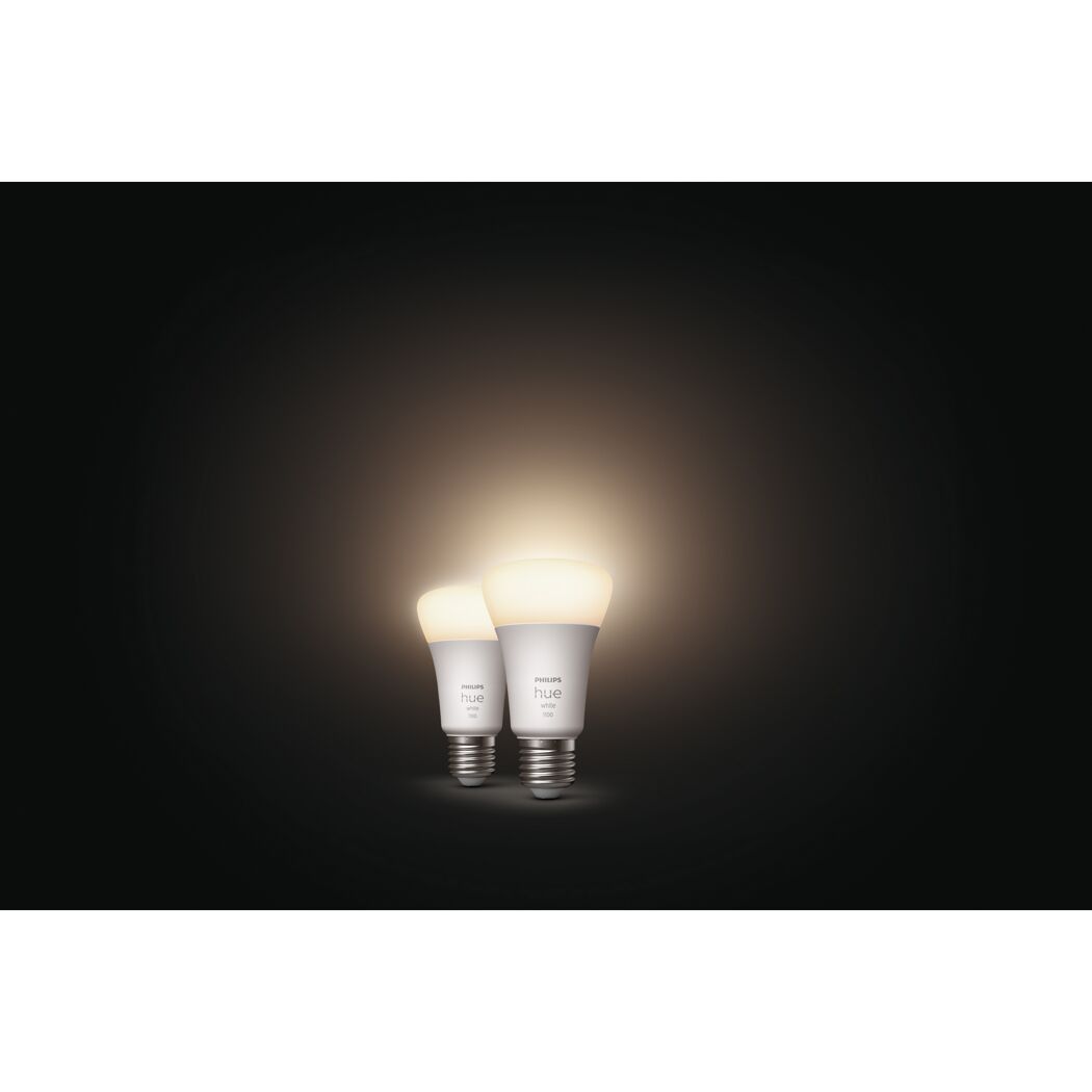 LED-Leuchtmittelset 'Hue White' dimmbar matt E27 9,5 W 1100 lm warmweiß 2 Stück