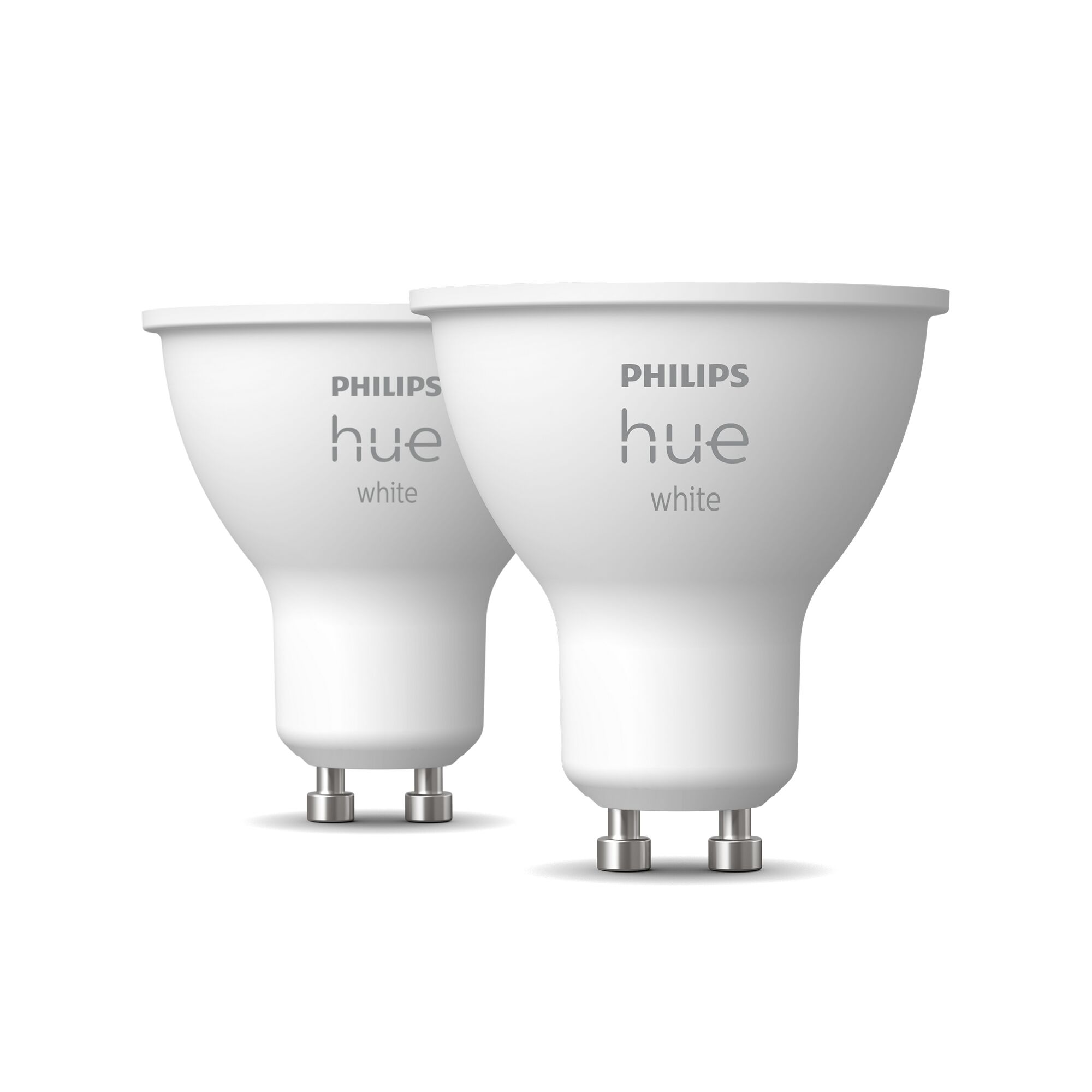 Zwei Philips Hue weiße GU10-Lampen