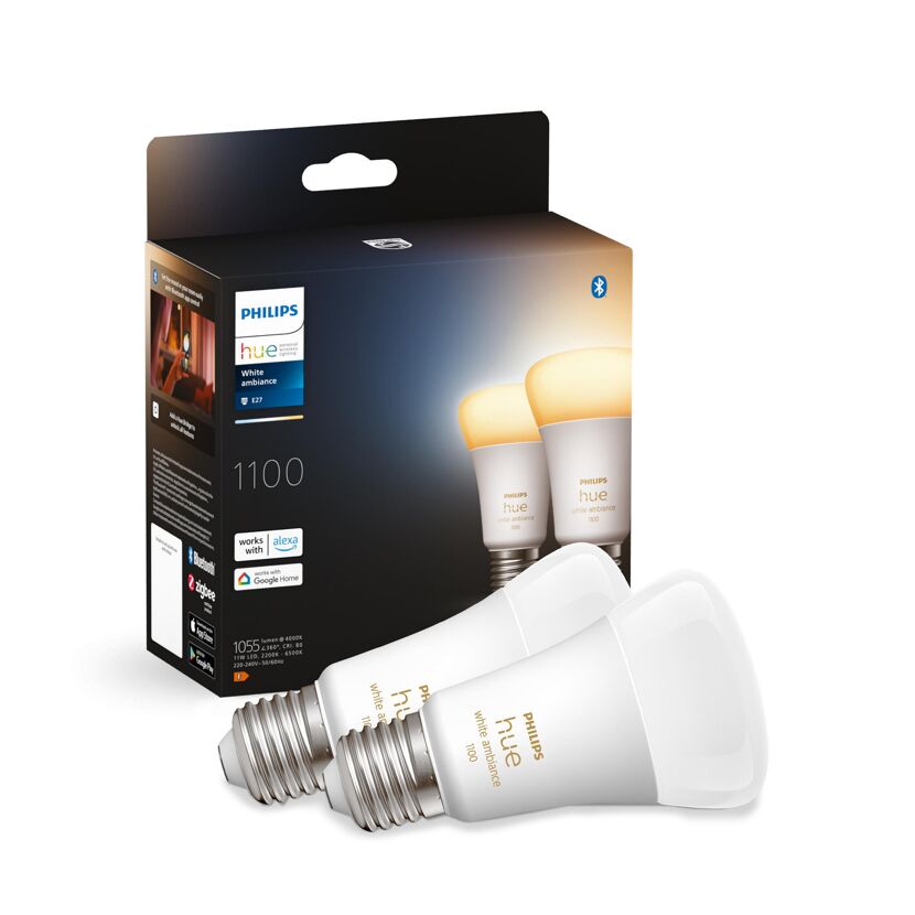 LED-Lampe 'Hue White Ambiance' E27 8 W, 2er-Pack