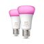 Zwei Philips Hue Lampen in Pink