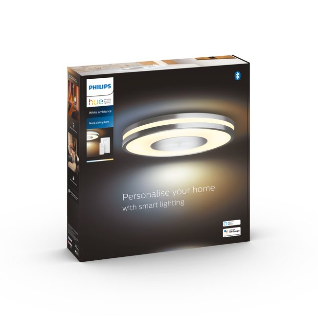 Bild von Deckenleuchte 'Hue White Ambiance' Being silber, inkl. Dimmschalter