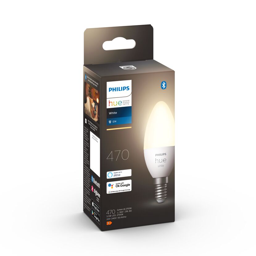 Philips Hue White E14 LED-Lampe in Verpackung