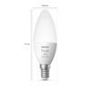 LED-Leuchtmittel Hue Kerzenlampe mit Maßen