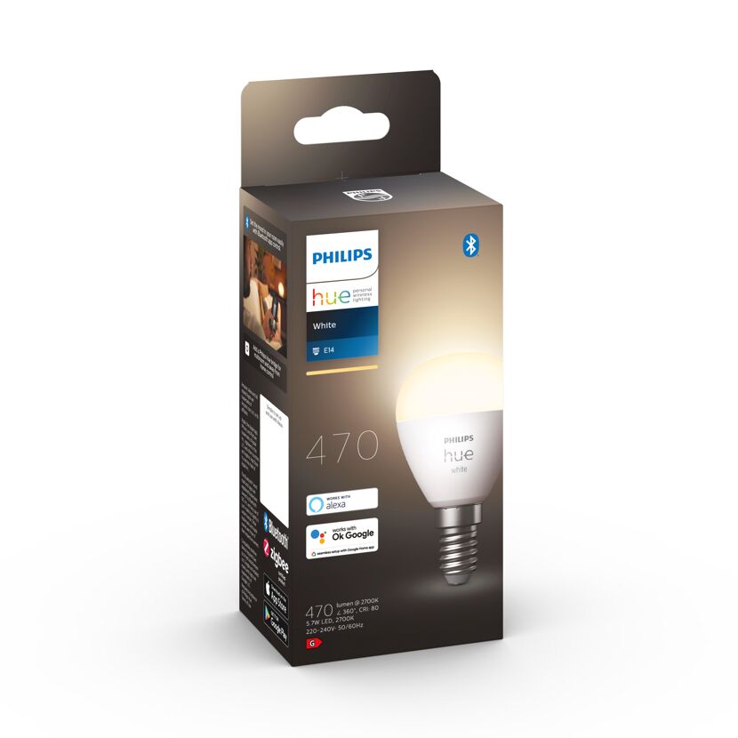 Philips Hue White E14 LED-Lampe in Verpackung