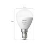 Philips Hue White LED-Leuchtmittel mit Maßen