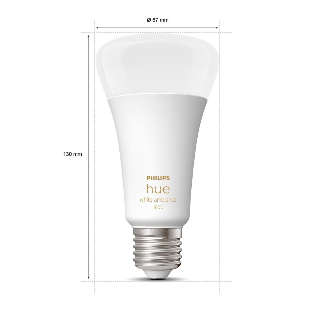 LED-Leuchtmittel 'Hue White Ambiance' dimmbar matt E27 13,5 W 1600 lm warmweiß bis tageslichtweiß