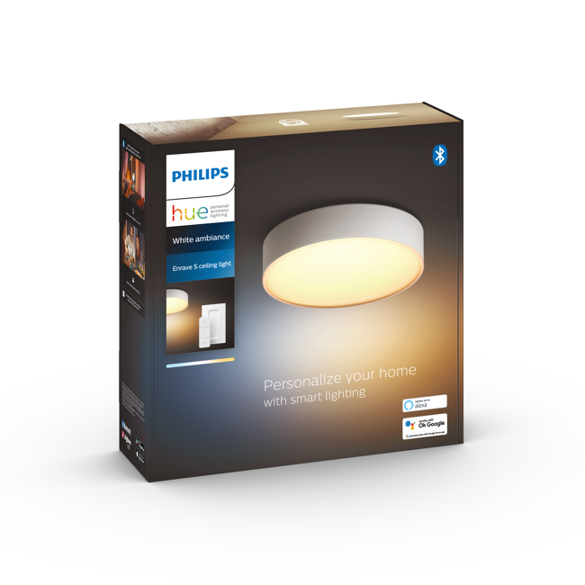 Bild von Deckenleuchte 'Hue White Ambiance' Enrave S weiß Ø 26 cm, inkl. Dimmschalter