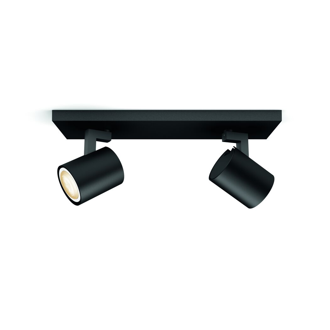 Schwarzer HUE Runner Spot, 2-flammig