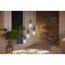 Vier HUE Filament ST64 Lampen beleuchten einen Esstisch