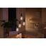 Vier HUE Filament Lampen G93 beleuchten einen Esstisch