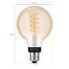 Goldfarbenes LED-Leuchtmittel 'Hue' Globe E27