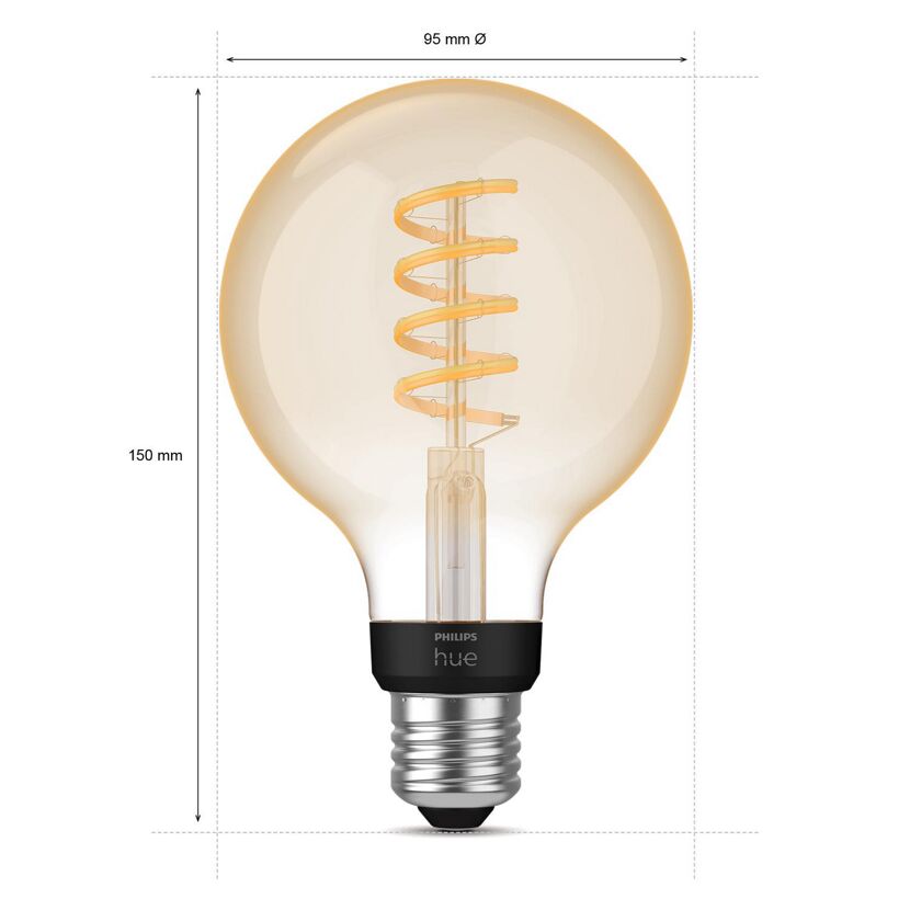 LED-Filamentlampe 'Hue White Ambiance' Globe G93 E27 7 W