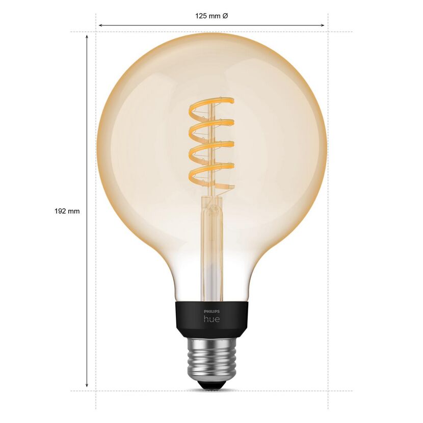 LED-Filamentlampe 'Hue White Ambiance' Giant Globe G125 E27 7 W