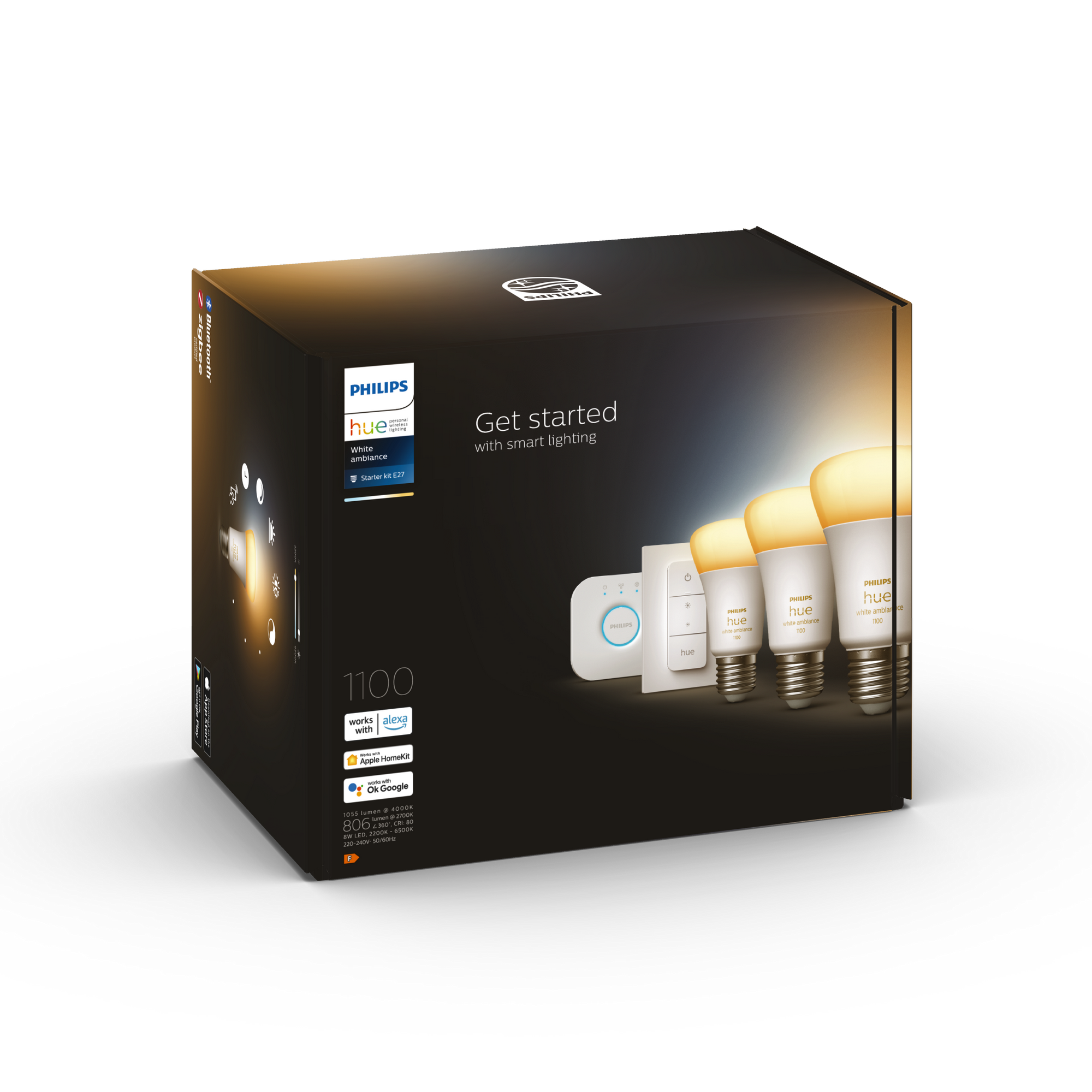 Starter-Set 'Hue White Ambiance' inkl. 3 x LED-Lampe E27, Dimmschalter + product picture