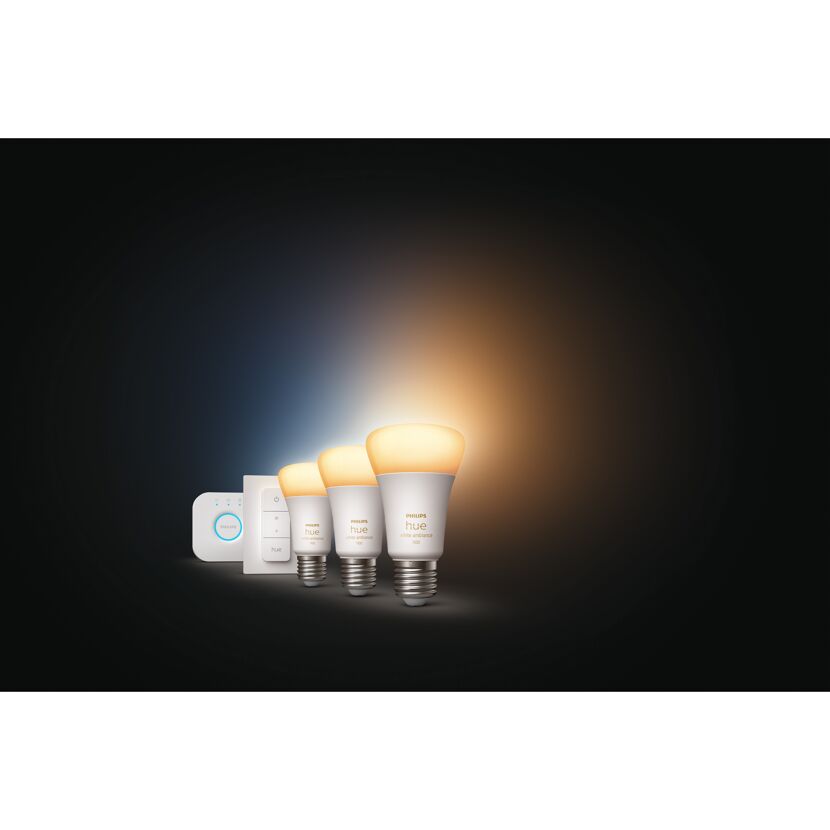 Starter-Set 'Hue White Ambiance' inkl. 3 x LED-Lampe E27, Dimmschalter