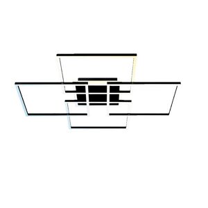 LED-Deckenleuchte 'Frame S' CCT schwarz 5500 lm 72,4 x 72,4 x 8,4 cm