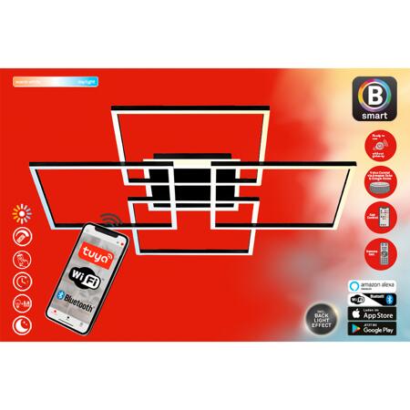 3. Bild von LED-Deckenleuchte 'Frame S' CCT schwarz 5500 lm 72,4 x 72,4 x 8,4 cm