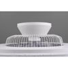 weißer Deckenventilator mit Ventilatorblättern aus durchsichtigem Kunststoff