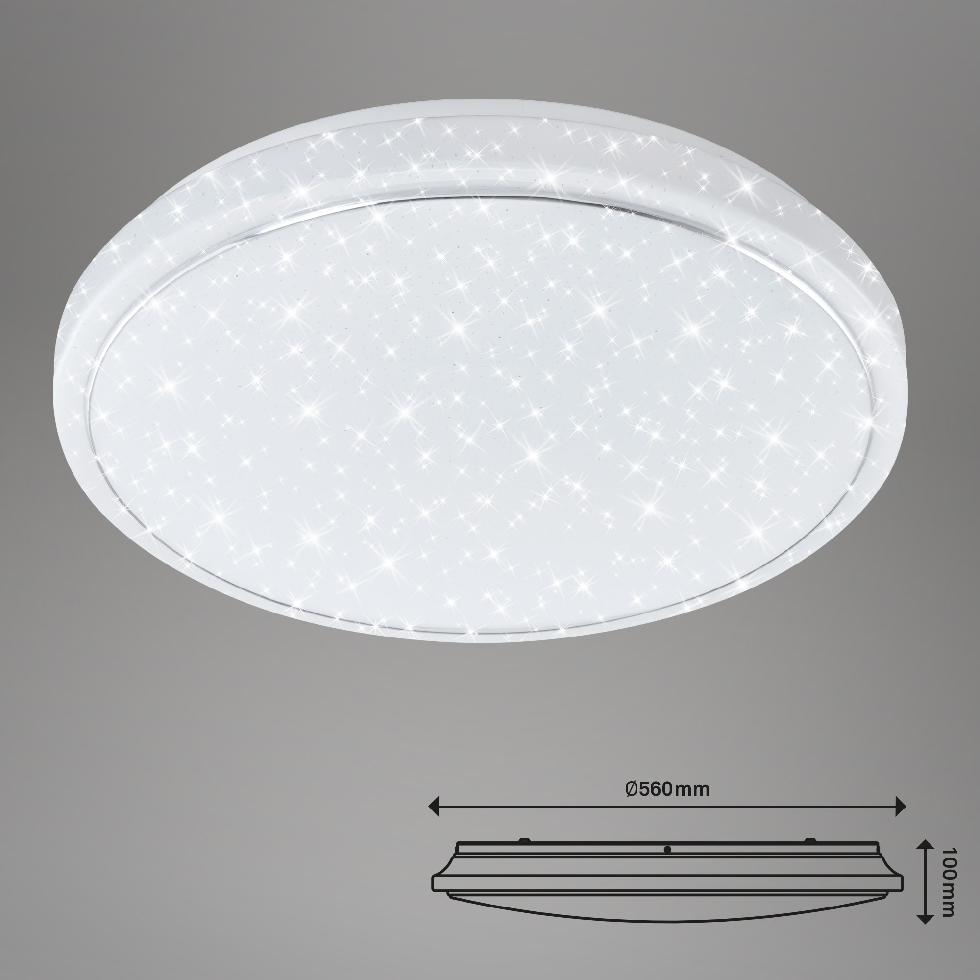 LED-Deckenleuchte 'Star' weiß Ø 56 x 10 cm 4000 lm, mit Nachtlichtfunktion