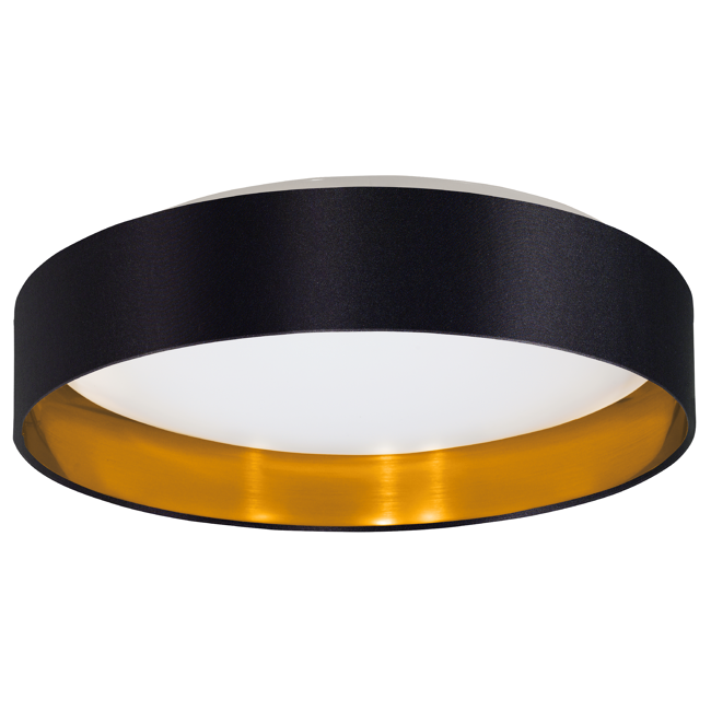 Bild von LED-Deckenleuchte 'Maserlo 2' schwarz/gold Ø 38 cm 21,6 W