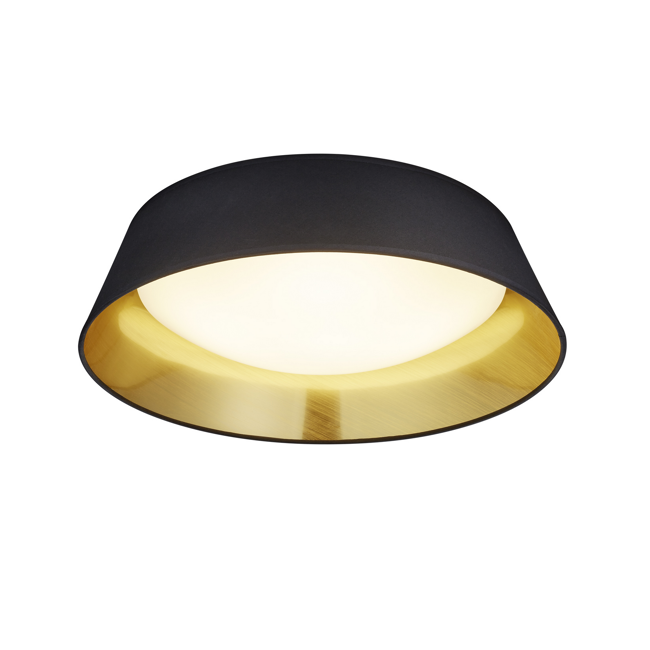 Bild von LED-Deckenleuchte 'Ponts' schwarz/goldfarben Ø 45 cm