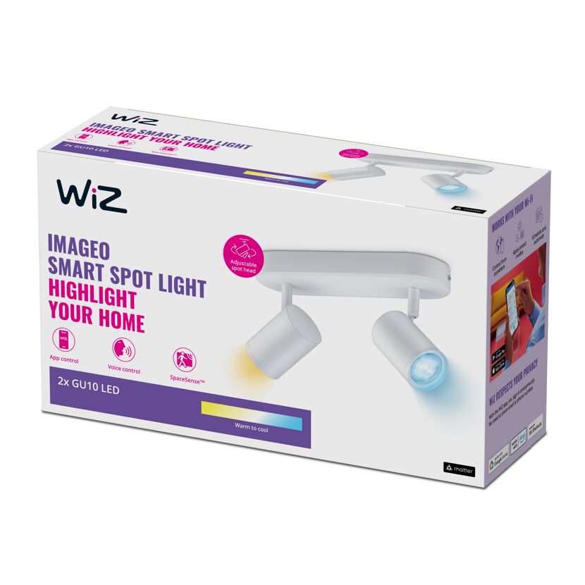 LED-Spotleuchte 'Imageo' weiß 2-flammig 690 lm