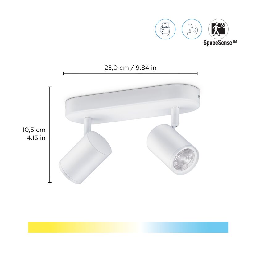 LED-Spotleuchte 'Imageo' weiß 2-flammig 690 lm