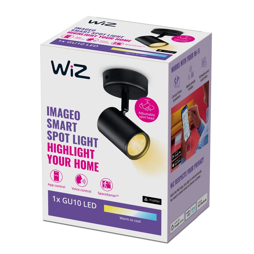 LED-Spotleuchte 'Imageo' schwarz 1-flammig 345 lm