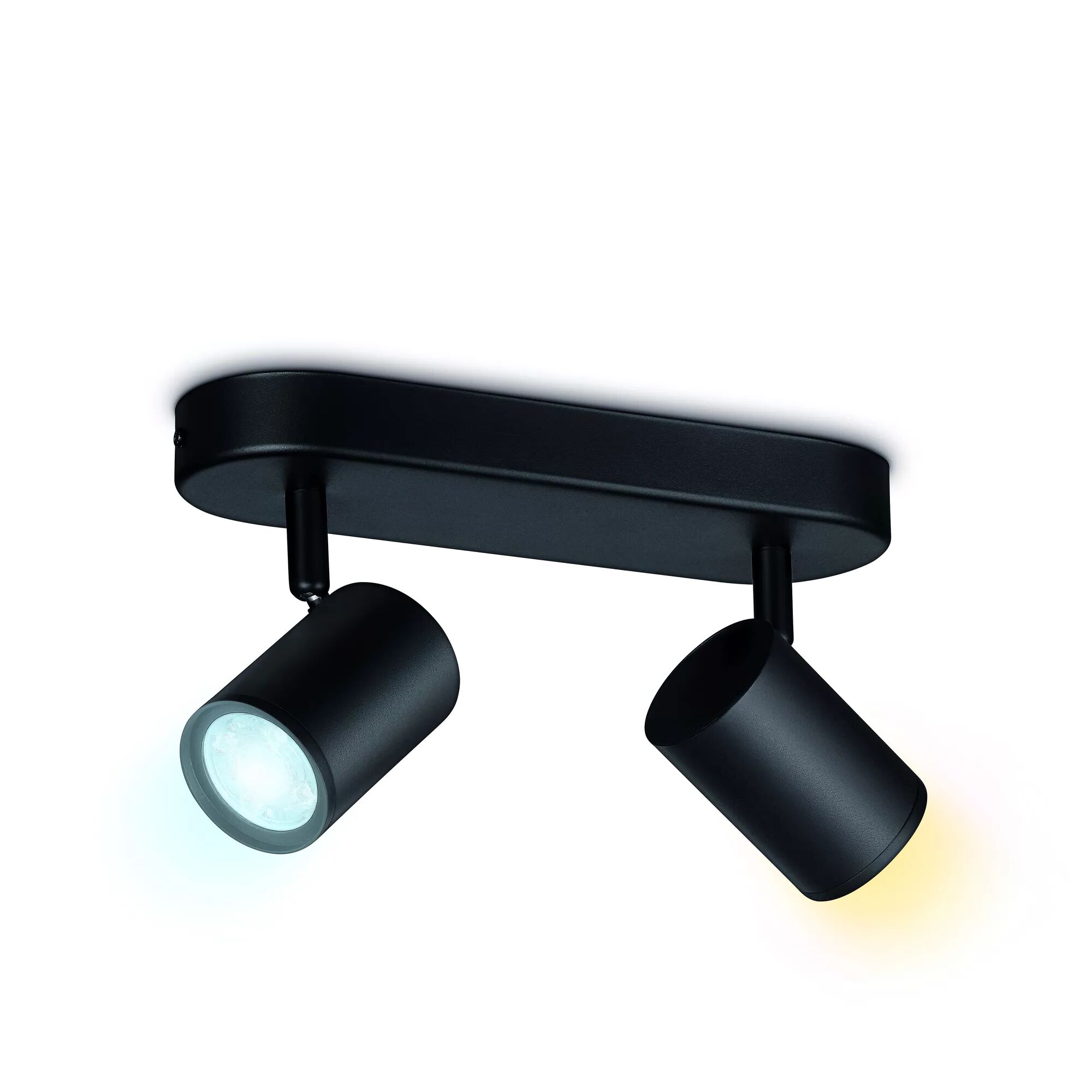 Schwarzer WIZ Spot mit zwei Strahlern