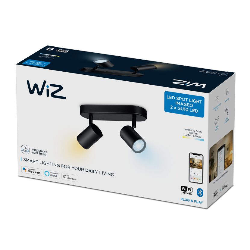 Wiz Imageo LED-Spot, schwarz, Verpackung