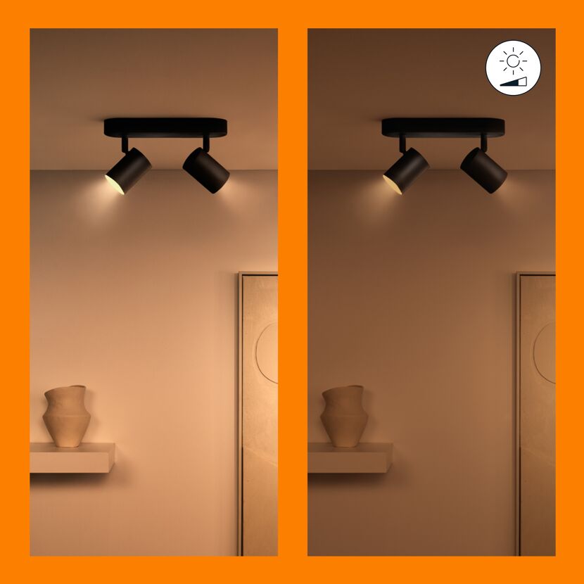 LED-Spotleuchte 'Imageo' schwarz 2-flammig 690 lm