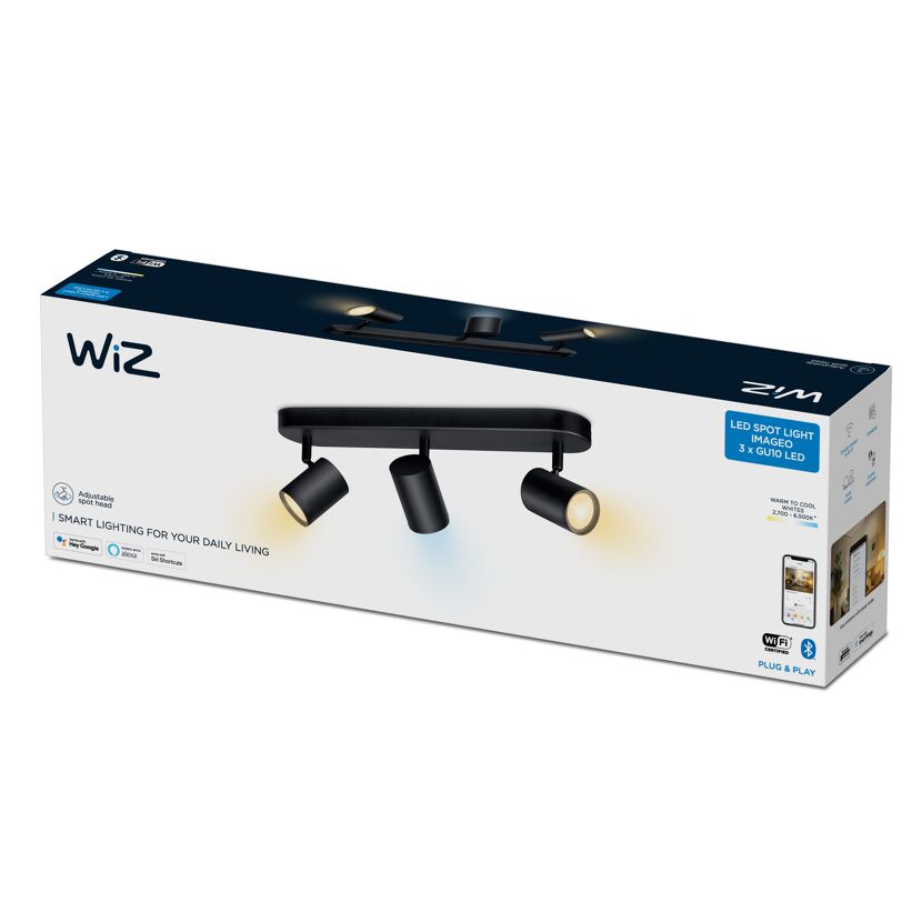 Wiz Imageo LED-Spot, 3-flammig, schwarz
