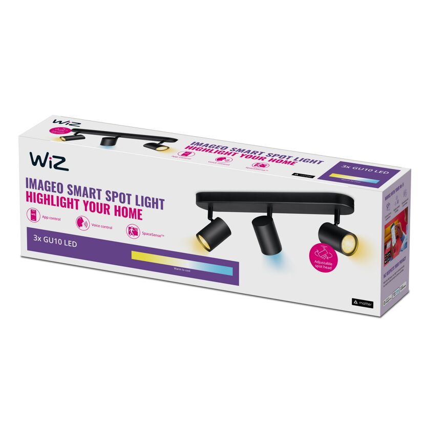 LED-Spotleuchte 'Imageo' schwarz 3-flammig 1035 lm