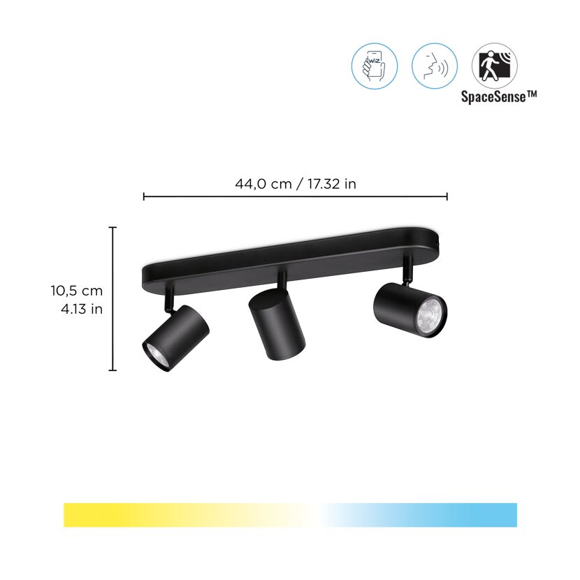 LED-Spotleuchte 'Imageo' schwarz 3-flammig 1035 lm