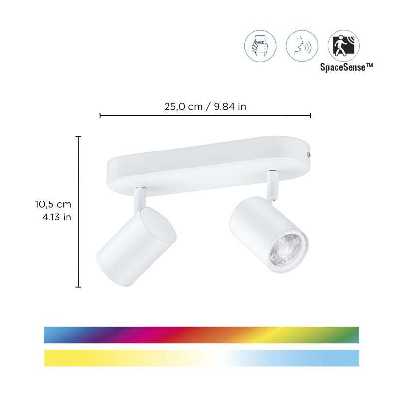 LED-Spotleuchte 'Imageo' weiß 2-flammig 690 lm