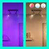LED-Spot: Raumbeleuchtung in Lila und Warmweiß.