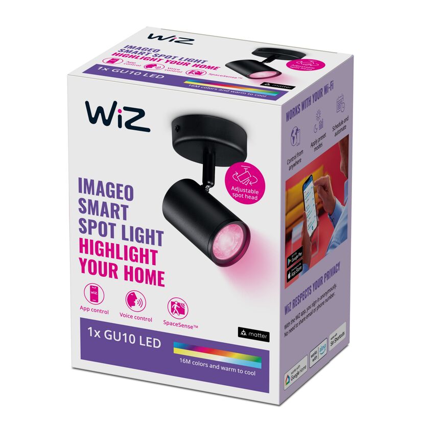 LED-Spotleuchte 'Imageo' schwarz 1-flammig 345 lm
