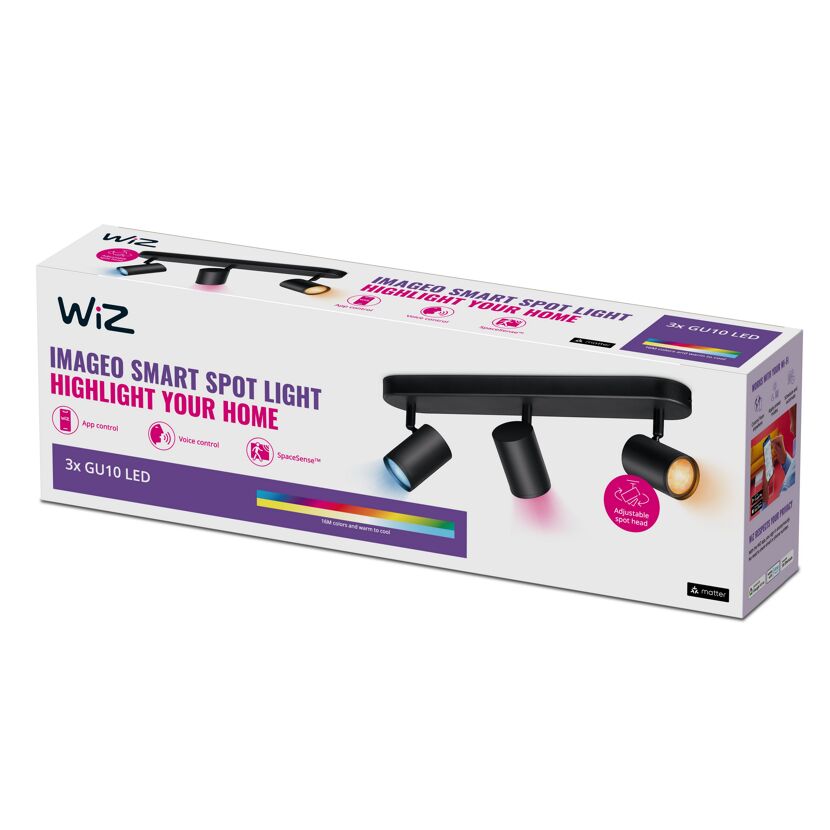 LED-Spotleuchte 'Imageo' schwarz 3-flammig 1035 lm